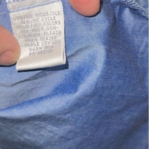 WORTHINGTON STRETCH Women's Size 12 Blue Oxford Button Up Shirt - Picture 8 of 9